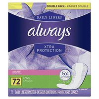 Always Fresh Dri-liners, Lightly Scented, Long, 36 Ct 2-pack (72 Liners Total)