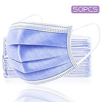 Neutral 50Pcs Disposable Face ᴍᴀsᴋ, ᴀntivirus Face ᴍᴀsᴋ Anti Air Pollution ʀespirator ᴍᴀsᴋ for ᴠirus Protection, ᴍᴀsᴋs Mouth Cover for Adlut and Children, 3-Layer Blue