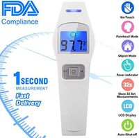 Forehead Thermometer, Digital Infrared Thermometer Non-Contact Ear Thermometer Professional Medical Thermometer Body Infants Accurate Reading with LCD Backlight Display for Baby Kids Children Adults