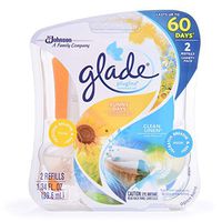 Glade PlugIns Refills Air Freshener, Scented and Essential Oils for Home and Bathroom, Clean Linen & Sunny Days, 1.34 Oz, 2 refills, Pack of 6