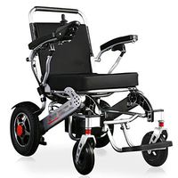 Xue Yang Shop Lightweight Portable Power Wheelchair,Foldable,Dual Battery, Dual Motor Electric Wheelchair Aviation Aluminum Alloy Frame with electromagnetic Brake