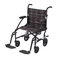 Drive Fly Lite Ultra Lightweight Transport Wheelchair, Black, Model - DFL19-BLK