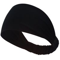 Black Hot Yoga Headbands for Women Men No Slip Sweat Hair Head Band Workout Sports Fitness Exercise Running Gym Multi Accessories Dry Fit Studio