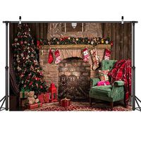 Zippem Christmas Printed Background Cloth Photography Props Wall Art Decoration Backgrounds