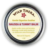Wild Thera Anti Nausea Balm. Natural Pregnancy Nausea Relief. Herbal Ginger Balm for PMS Bloating and Motion Sickness. Can be Used with Anti Nausea Bracelet, Ginger lozenges and Nausea Candy.