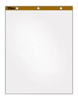 TOPS Standard Easel Pads, 3-Hole Punched, 27 x 34 Inch, Plain White, 50 Sheets/Pad, Carton of 4 Pads (7901)