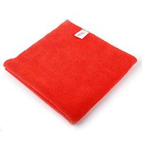 SGCB 16” x 16” Premium Car Edgeless Microfiber Towel 380GSM Absorbent Fine Grade Microfiber Clean Cloth Pro Car Wash Drying Towel for Car Bath Cleaning Waxing Coating Detailing - Red, 1 Pack