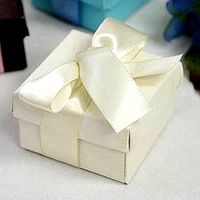 Efavormart 100 Boxes Ivory 2 pcs Favor Boxes Bridal Shower Party Favor Gift Container 2 1/2 x 1 1/2 inch