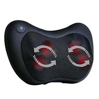 WAOBE Cervical Massager Electric Neck Massage Cushion Massage Pillow Car Home Brown/Black, Black