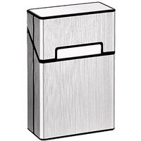 LORWING Cigarette Case King Size Aluminium for Whole Package Cigarettes 20pcs Anti-Collision Splash Proof and Scratch Resistant (Silver)