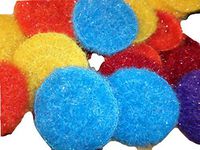Kitchen Doodads - Crochet Trinkets Crocheted Scrubbies - Pot Pan Scrubbies Sparkle Nylon - Skin Exfoliators - Set of 3 - Colors Vary - Made in USA