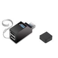 Ocamo 3 Port USB Hub High Speed Splitter Plug and Play 3.0 Black