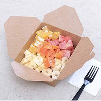 AXZHYX Bowl Disposable Paper Lunch Box Imported Round Cowhide Carton Noodle Bowl Box Fruit Salad Box Lunch Box Hotel Tableware Home Noodles Boiled Fish Soup Bowl (Color : 2000ml)