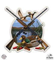 GT Graphics Duck Hunting - 5" Vinyl Sticker - for Car Laptop I-Pad - Waterproof Decal