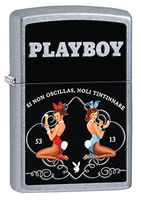 Zippo Playboy Girls Pocket Lighter, Street Chrome