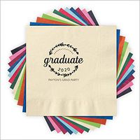 Graduation Wreath Letterpress Napkins - Set of 50-4206_HOL