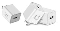 RKINC Universal USB Port Colors USB AC/DC Power Adapter, Home Wall Charger, Plug with Easy Grip for iPhone 6/6 Plus 5S 5 4S Samsung Galaxy S5 S4 S3 - White - 3 Piece