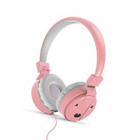Aikwoo Kids Headphones, Foldable Over-Ear Kids Headphones, Wired Snug Play 85dB Volume Limiting Hearing Protection with Friendly Protective Materials for Kids. (Pink)