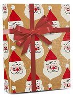 Santa On Gold Gift Wrap - 30" X 15' - Roll