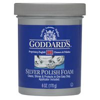 Goddards Silver Polisher Cleansing Foam with Sponge Applicator, Tarnish Remover, 6 oz