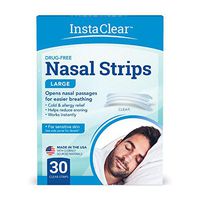Instaclear Nasal Breathing Strips, Clear Large 30 ct | Works Instantly, Nasal Congestion Relief, Stops Snoring, Cold & Allergy