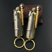 Collectable Vintage Trench lighter Stainless Steel kerosene oil lighter Retro 2 Pack
