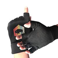 Women/Men Vintage Retro Bison Buffalo Fingerless Gloves for Computer Typing and Daily Work