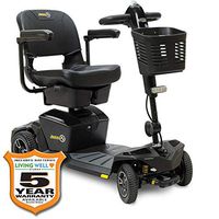 Pride Jazzy Zero Turn 4-Wheel Scooter, 4-Wheel Stability with 3-Wheel Maneuverability (Onyx Black)