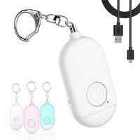 Safety Personal Alarm, 130DB Safesound Security Alarm Keychain with LED Lights, Emergency Safety Siren for Women, Men, Children, Elderly (White)