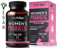 VitalWise Probiotics for Women, Made in USA, Vegan, Women's Probiotic for Digestive, Immune & Vaginal Health with D Mannose & Cranberry Extract, UTI & Vaginosis Relief, Yeast Control, 10 Billion CFU