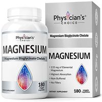 Magnesium Glycinate - Patented Bisglycinate Non Buffered Chelated Magnesium Supplement for Sleep, Migraines, Muscle Cramps, Anxiety, Bone Density, Gluten Free, Non-GMO, 180 Capsules