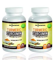 Turmeric Curcumin 1500mg 120 Veggie Capsules- with Piperine (Black Pepper) Extract (Pack of 2 Bottles)