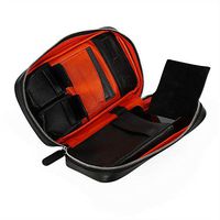 Genuine Leather Cigar Case Travel Humidor Pouch Cigar Bag Holder Storage Hold 5 Cigars 160mm Humidor USA Stock