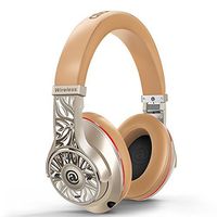 Aladdinaudio Bluetooth Over Ear Headphones, Acura Pro Passive Noise Cancelling Headphones with Mic, Deep Bass Wireless Headset, DJ Headphones Over 25H Playtime for Travel/Work/PC/Cellphone (Gold 2)