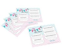 Lillian Rose Baby Gender Reveal Wishes Cards, Pink/Blue/White, 5.5" x 4.25"