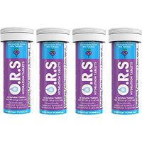 O.R.S Hydration Electrolyte Tablets, Hydration Multiplier with 60% Less Sugar and Calories (Blackcurrant, 4 Tubes, 48 Tablets, 24 Servings)