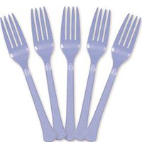 Extra Heavy Weight Plastic Forks | 20ct (Pastel Blue)