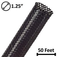 Electriduct 1.25" Gorilla Sleeve Expandable Flexible Heavy Duty UV Resistant Nylon Braid Sleeving - 50 Feet