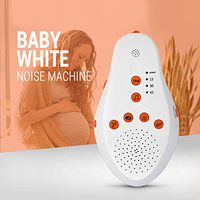 CHENC Baby White Noise Machine, 3 Timer Settings Portable Baby White Noise Machine 16 Soothing Natural Sounds Therapy ABS with Support and Hook Up for Home Office