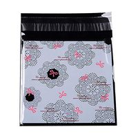 PH PandaHall 1 Bag Sealing Cellophane Bag Flower Pattern White Flat Cello Wrap Flap Resealable Bags Cellophane Favor Treat Gift for Candy Cookie Bakery Jewelry Retail Party Wedding Birthday 9.9x9.9cm