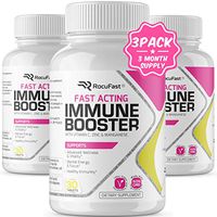 Immune Booster Vitamin C Zinc Immune Support Fast Acting Antioxidant w/ Vitamin D, B6, B12, E Supplement Capsules Faster Than Lozenges Gummies or Syrup Great for Kids, Adults & Seniors GMO Gluten Free