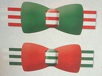 Holiday Paper Bows with Ribbon-Set of 4