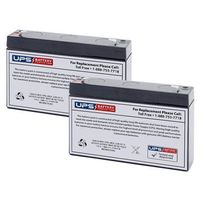 AGM Sealed 6V 7AH Battery Replaces 7.2AH CF6V7 PE6V7.2F1 SLA0925 CA160-2 Pack