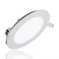 ProGreen 9W Flat LED Panel Light Lamp, Dimmable Round Ultrathin LED Recessed Downlight, 720lm, Warm White 3000K, Cut Hole 4.9 Inch, Panel Ceiling Lighting with 110V LED Driver