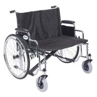 Drive Medical Sentra EC Heavy Duty Extra Wide Wheelchair with Various Arm Styles Arms, Black, 30"