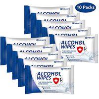 BUTITNOW Disinfection Wipes (10 Packs, 100 Wipes), 75% Alcohol Portable Wipes Cleaning Wet Wipes for Hand Home House, Tourism, Hotel, Restaurant, Office, Car All Purpose Cleaning