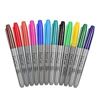 Putars Piercing Skin Marker Dual-tip Pen Marking Scribe Tattoo Pen 12 Color Easy to Use
