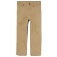 The Children's Place Boys Size Uniform Chino Pants, Flax, 5 Slim