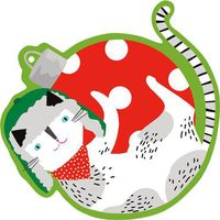 Christmas Tags Christmas Gift Tags Holiday Gift Tags Die Cut Pak 4 Ornaments w/Strings 4" Yule Cats