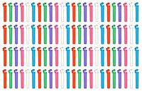 EZtube Assorted 3.7" Inches Hinged Cap Joint Blunt Doob Tube Holder Waterproof Airtight Smell Proof Odor Sealing Container (96 Pack)